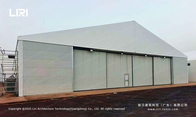 层叠推拉门停机篷侧面图