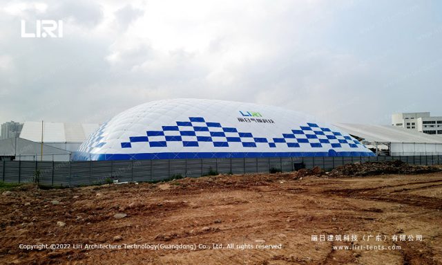 气膜工业仓储侧面图