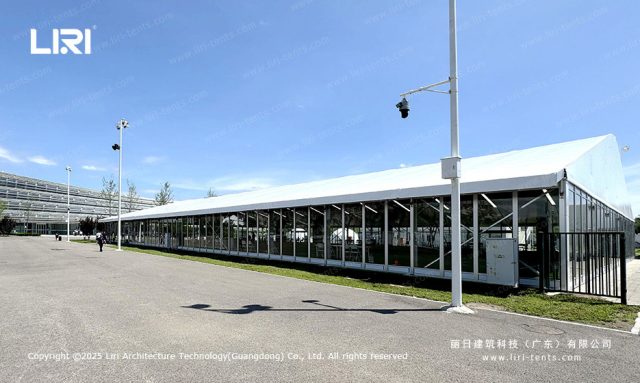 机器人训练场篷房背面图