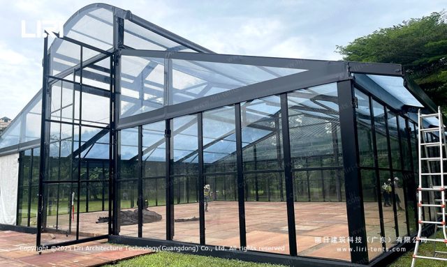 透明橘园篷房侧面图